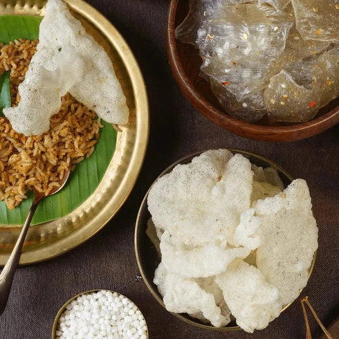 Sweet Karam Coffee Javvarisi Vadam Sabudana Papad Crisp